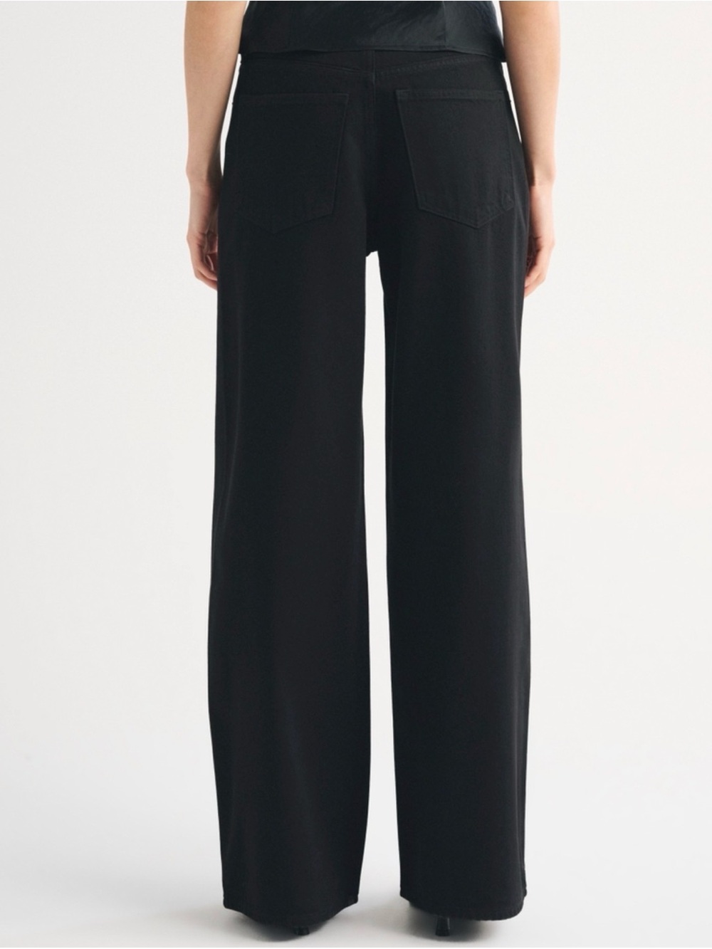 Abercrombie & Fitch High-Rise Wide-Leg Black Jeans - Picture 2 of 5